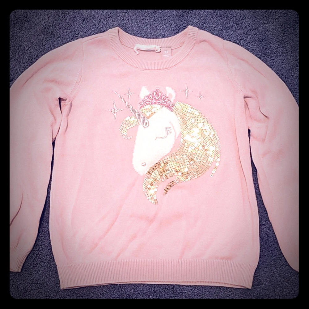 Girls Unicorn Sweater